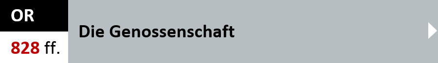 OR Artikel 828 ff. - Die Genossenschaft